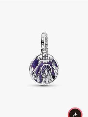 Pandora Las Vegas Purple Enamel Dangle Charm